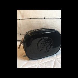 Tory Burch patent leather makeup bag